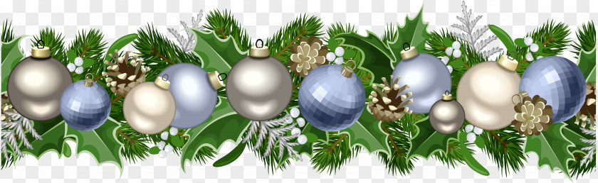 Christmas Deco Garland Picture Ornament Clip Art PNG