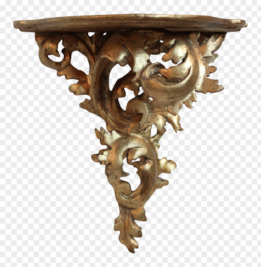 Conch Renaissance Furniture Bracket Wood Shelf PNG