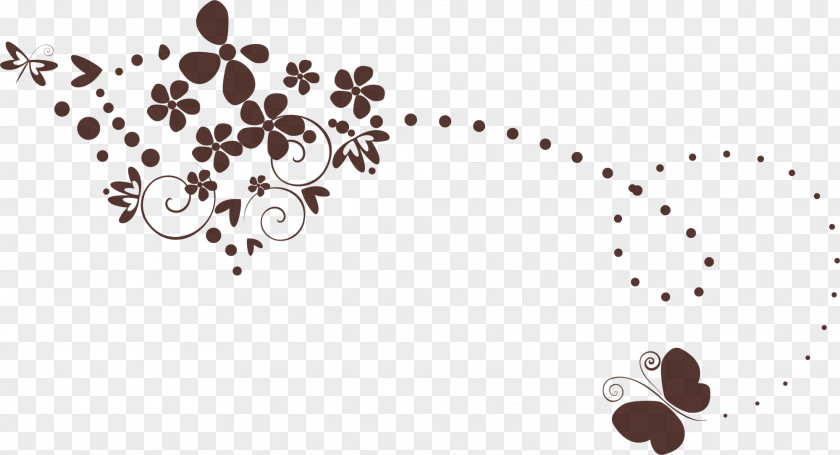 Coffee Butterfly Flowers Clip Art PNG
