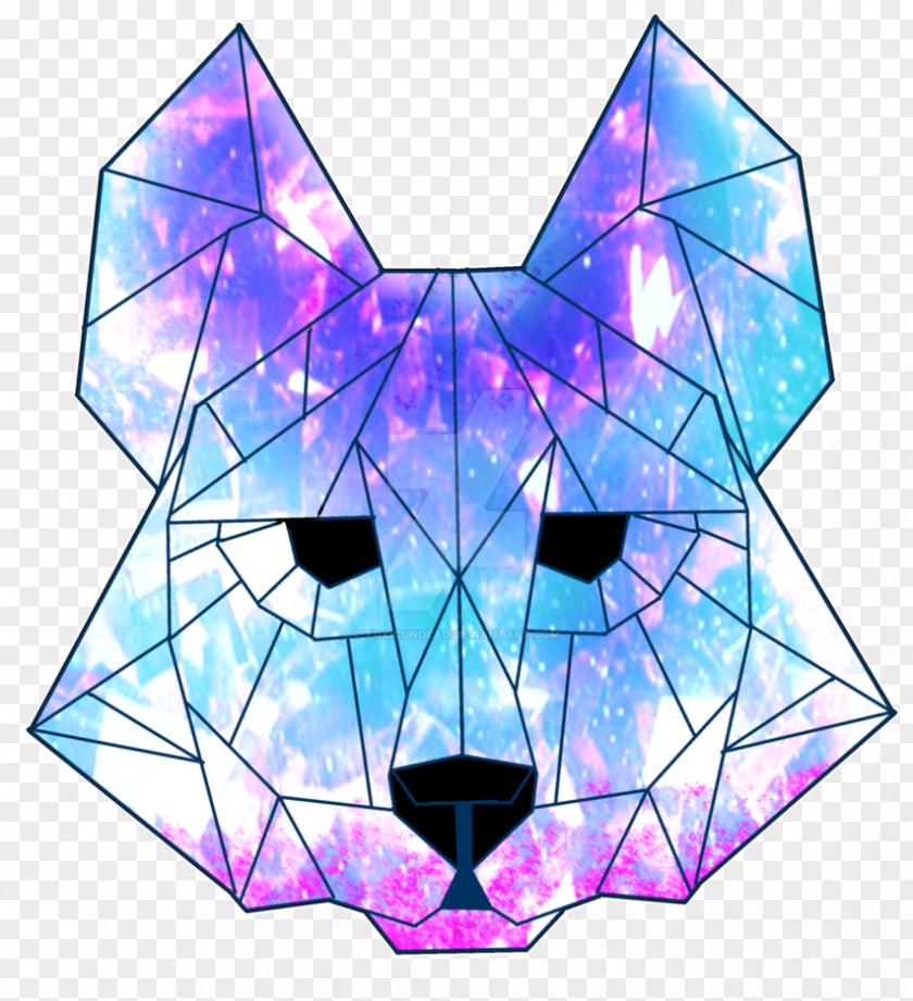 Crystal T-shirt Gray Wolf Drawing Geometry PNG