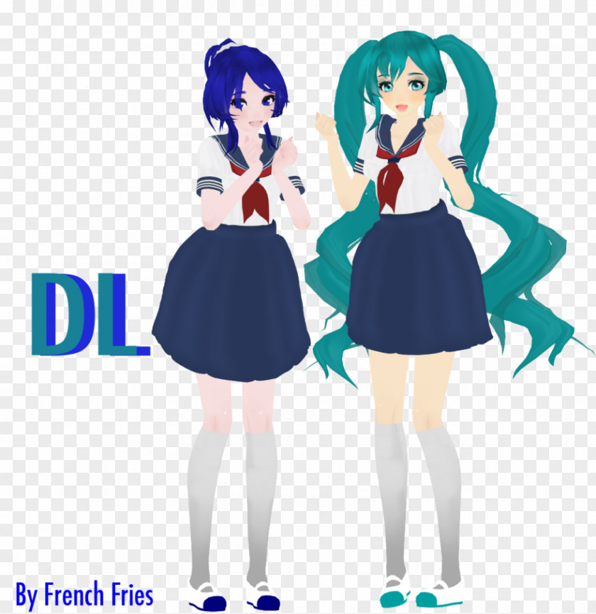 French Fries Cartoon Yandere Simulator Art MikuMikuDance Friendship PNG