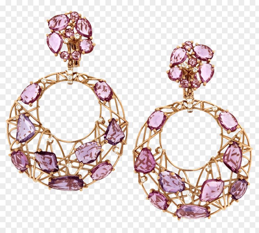 Jewellery Earring Amethyst Gold Bitxi PNG