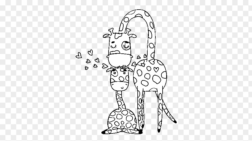 Painting Drawing Northern Giraffe Mother Illustration Vector Graphics PNG