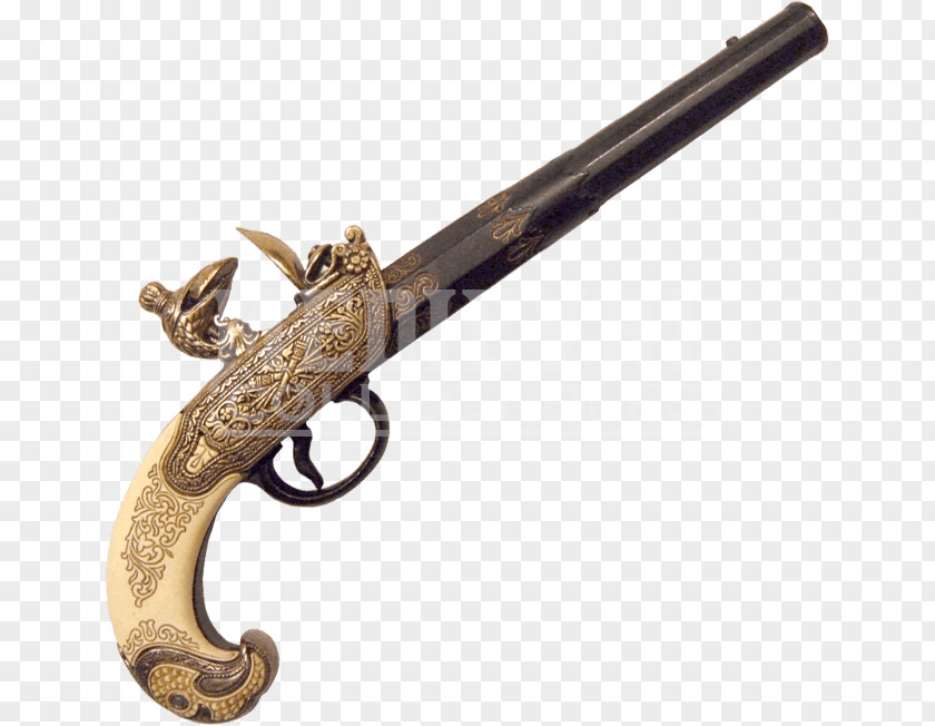 Weapon 18th Century Flintlock Pistol Blunderbuss Firearm PNG
