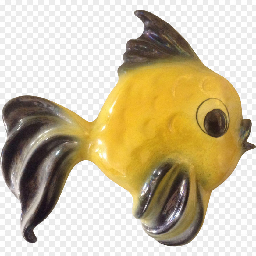 Pottery Goldfish Figurine Tail PNG