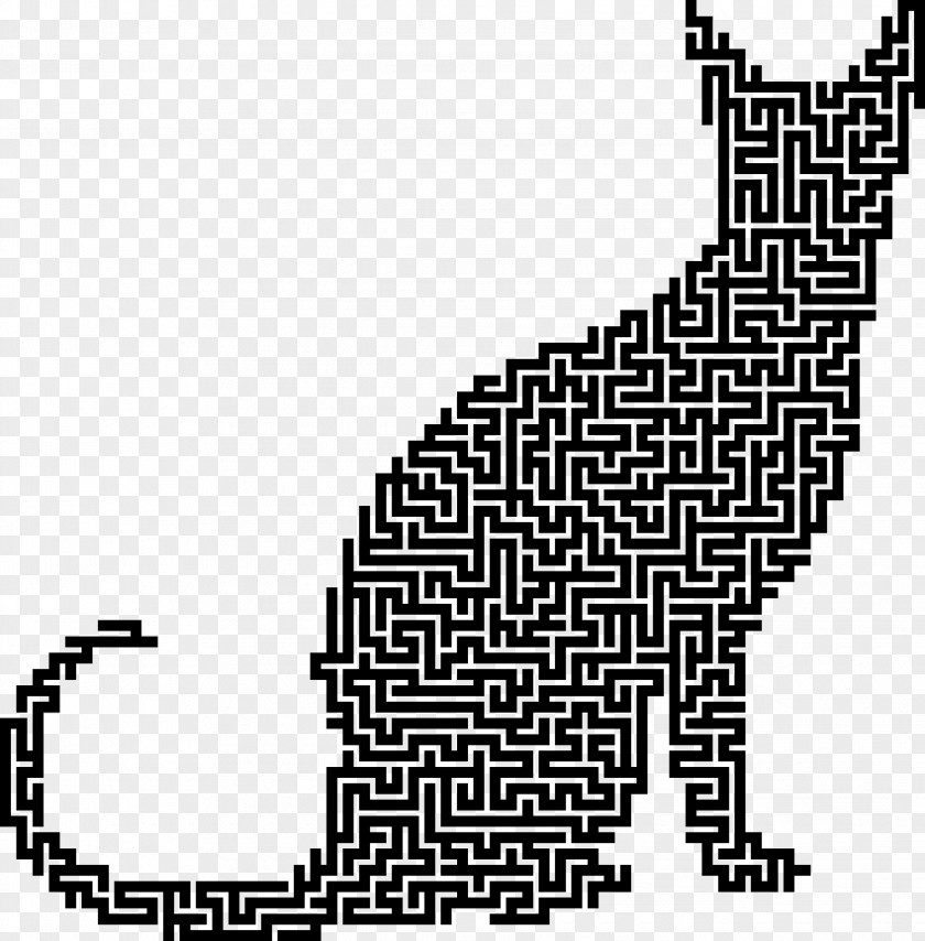 Puzzles Cat Kitten Maze Puzzle Clip Art PNG