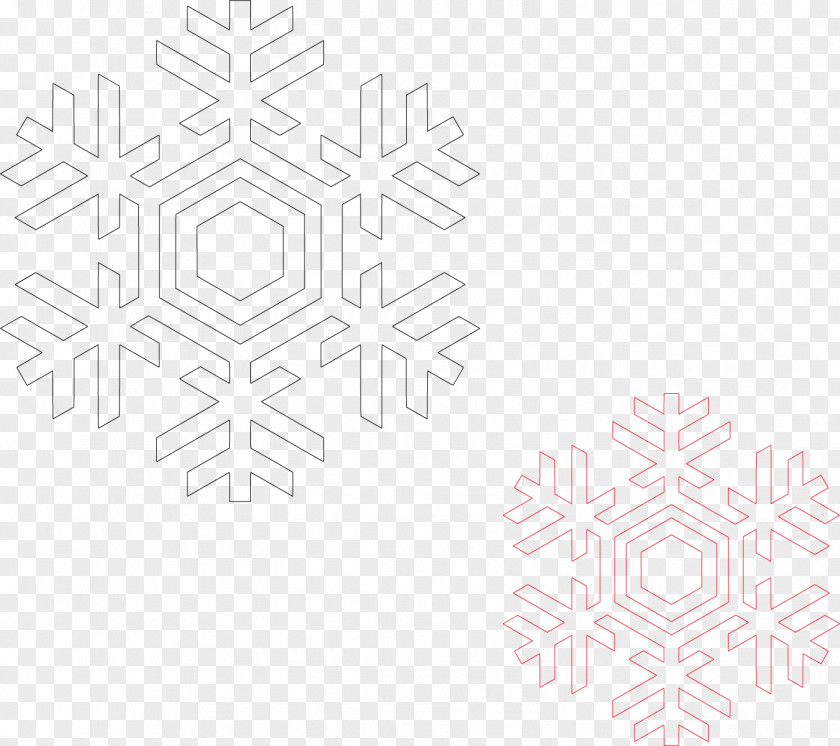 Vector Material Christmas Snowflake Black And White Symmetry Pattern PNG