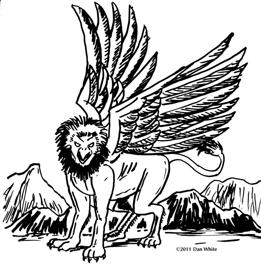 Griffin Drawing Coloring Book Hippogriff Legendary Creature PNG