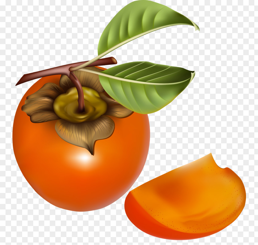 Orange Persimmon Auglis Fruit PNG