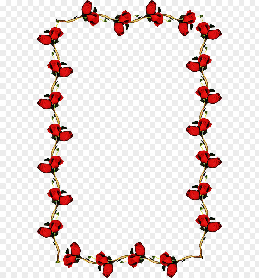 Plant Heart Flower Border Frame PNG