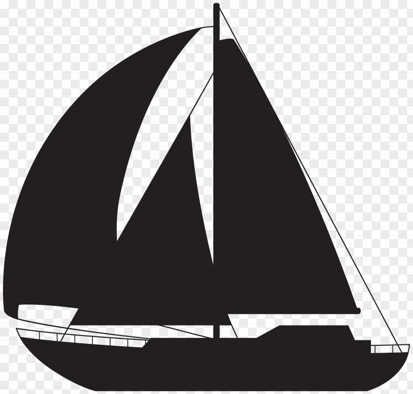 Sailboat Silhouette Clip Art PNG