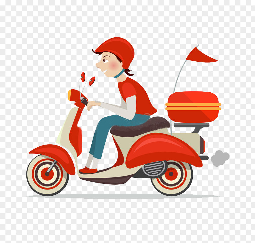 Scooter Delivery Motorcycle Royalty-free PNG