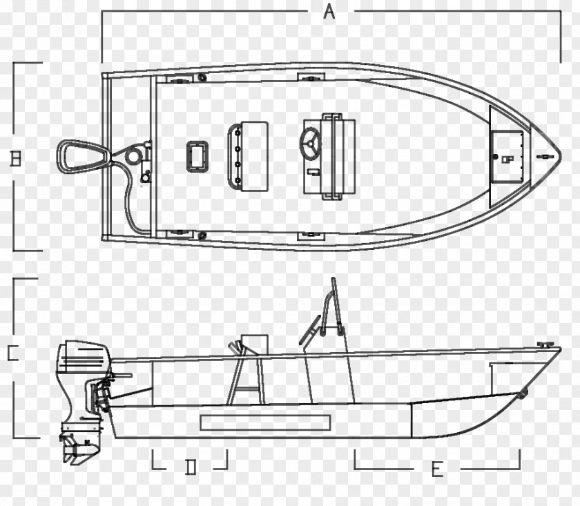 Boat Plan Paper Technical Drawing Line Art PNG
