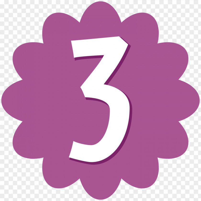 Three Birthday Cake Number Clip Art PNG