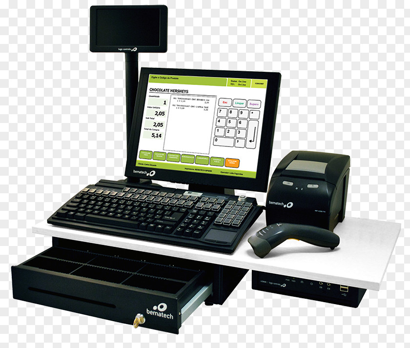 Business Point Of Sale Cash Register Touchscreen Sales Display Device PNG