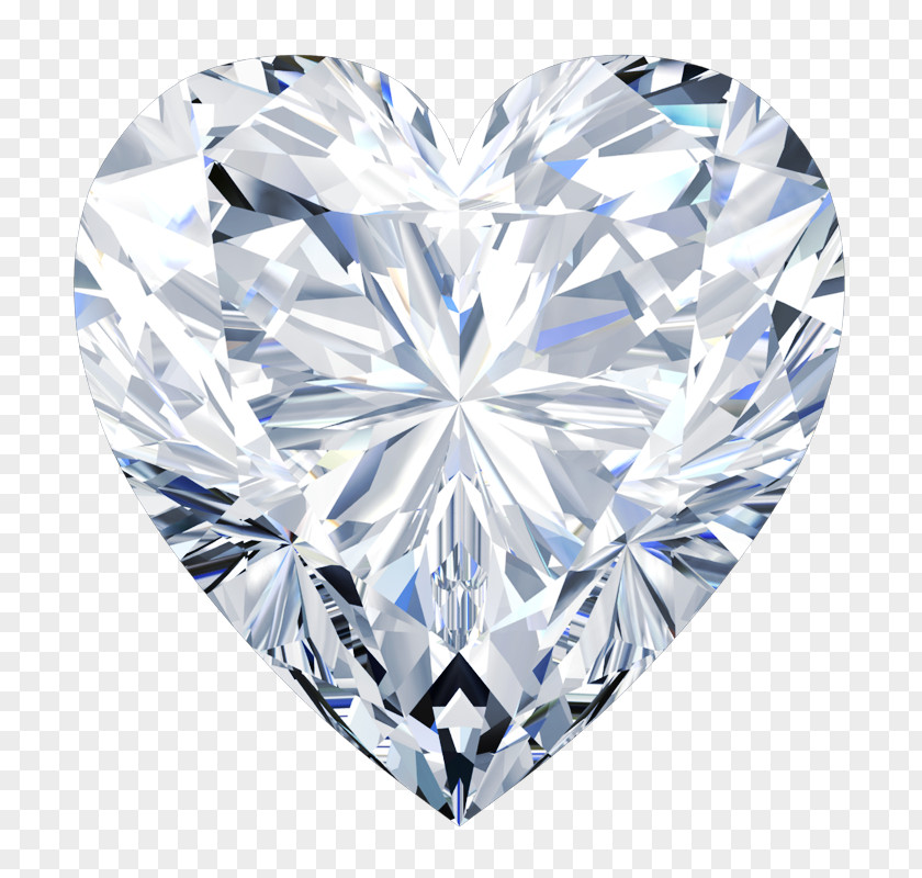 Diamond Shape Cut Heart Engagement Ring Moissanite PNG