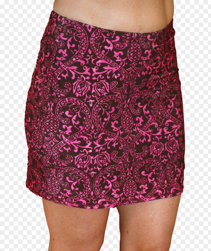 Mini Skirt Trunks Rash Guard Swimsuit Shoulder Magenta PNG