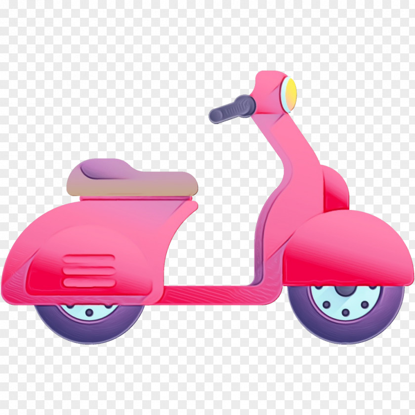 Pink Vehicle Kick Scooter Riding Toy Transport PNG