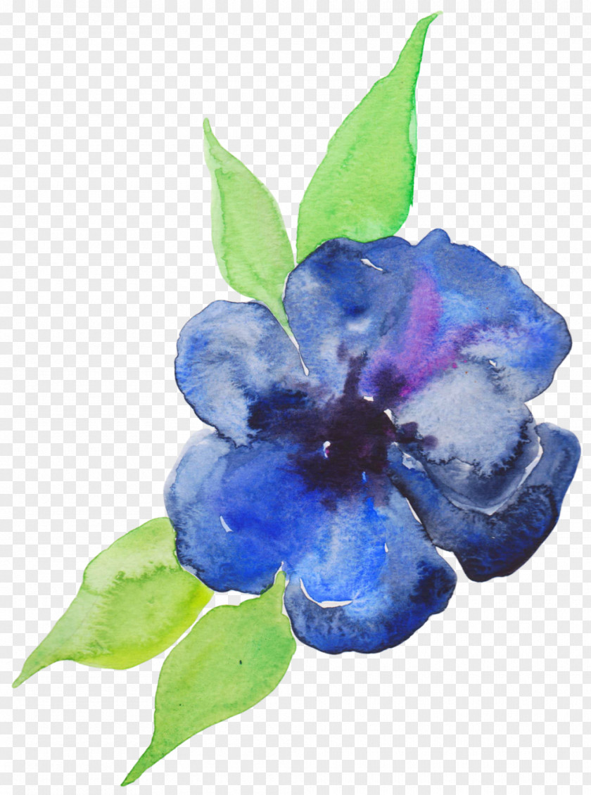 Purple Watercolor Flowers Blue Painting Flower Violet PNG
