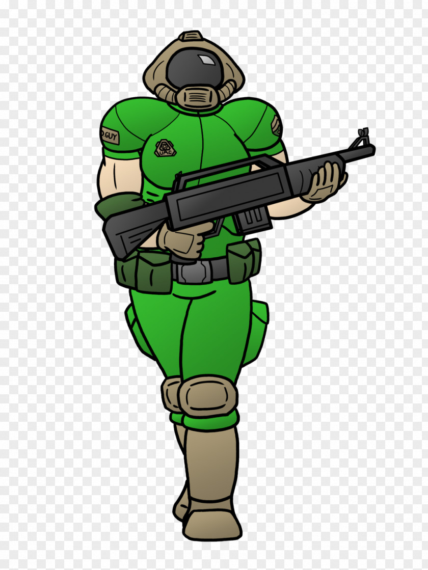 Doomguy Fanart Mercenary Cartoon Profession Character PNG