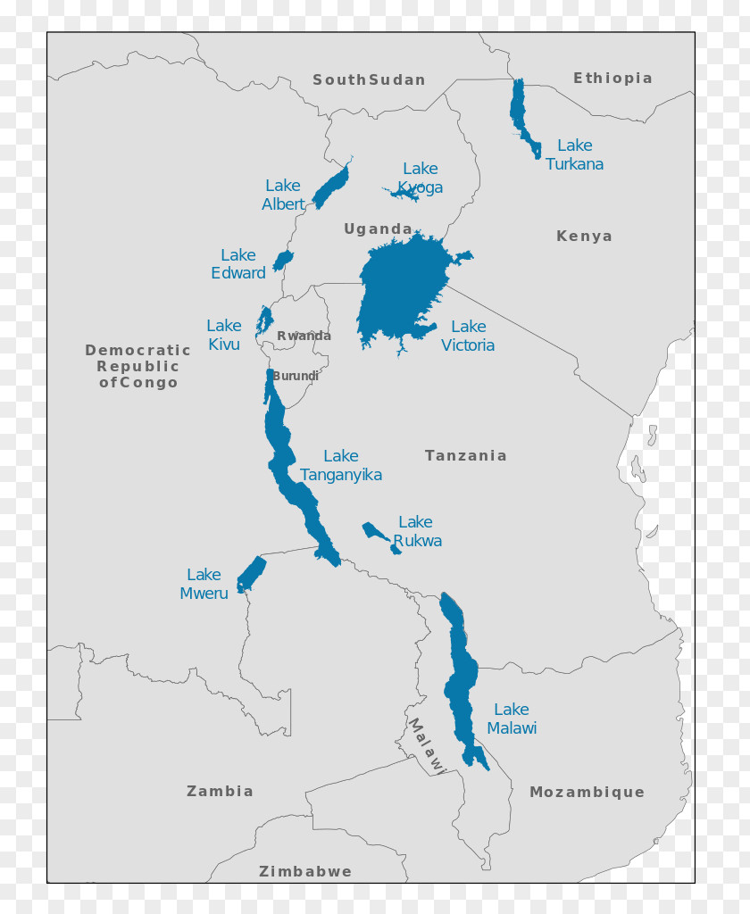 Lake Tanganyika Victoria Kivu Turkana Malawi PNG