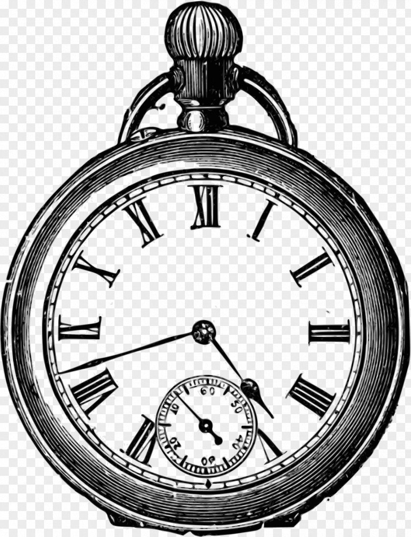 Vector Clock De Brevitate Vitae Pocket Watch PNG