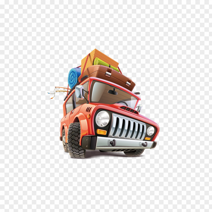 Car Jeep Travel Illustration PNG