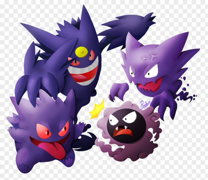 Gastly Haunter Gengar Pokémon PNG