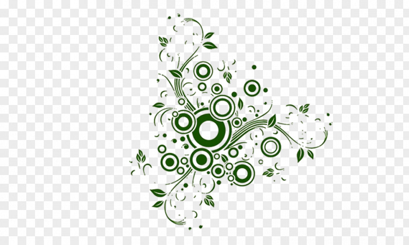 Green Circle Euclidean Vector Flower Drawing Illustration PNG