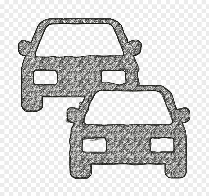 Two Cars In Line Icon Automobiles Traffic PNG