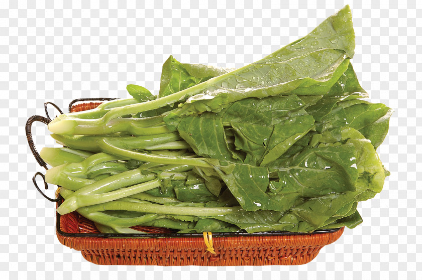 Bamboo Basket Of Kale Chinese Broccoli Vegetarian Cuisine Vegetable Stir Frying PNG