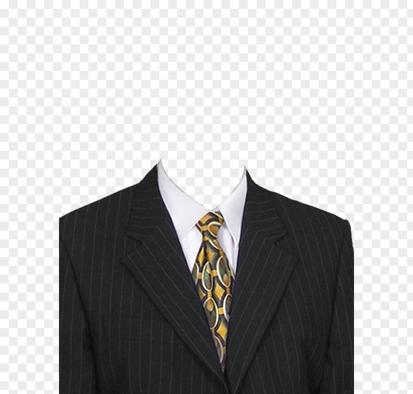 Black Suit And Yellow Pattern Photography PNG