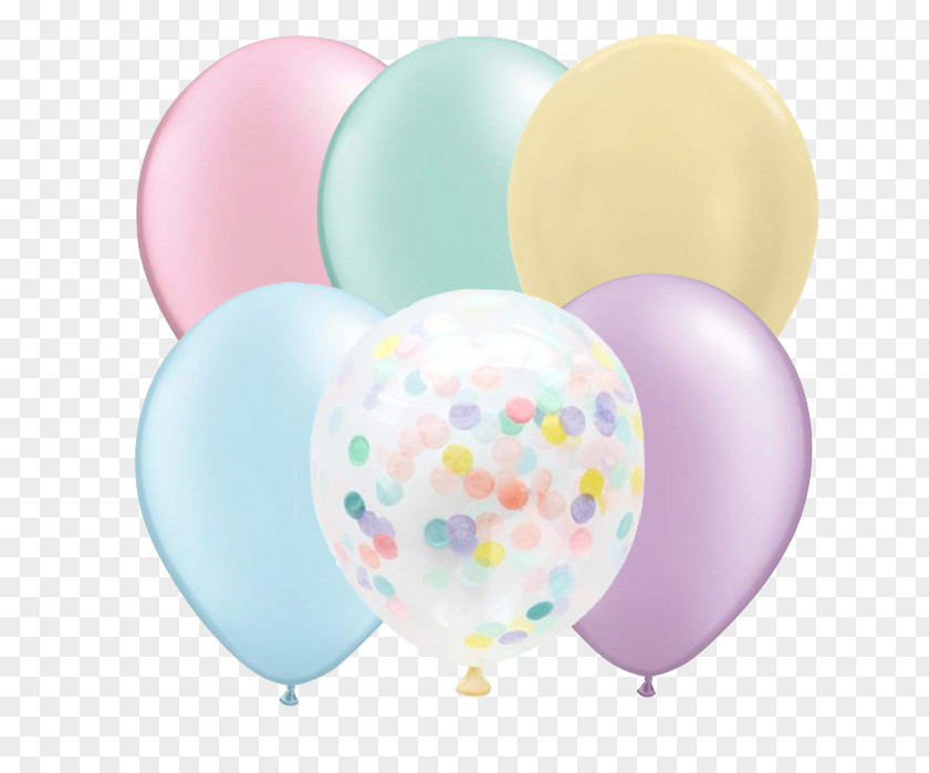 Desk Decoration Gas Balloon Confetti Pastel Gift PNG