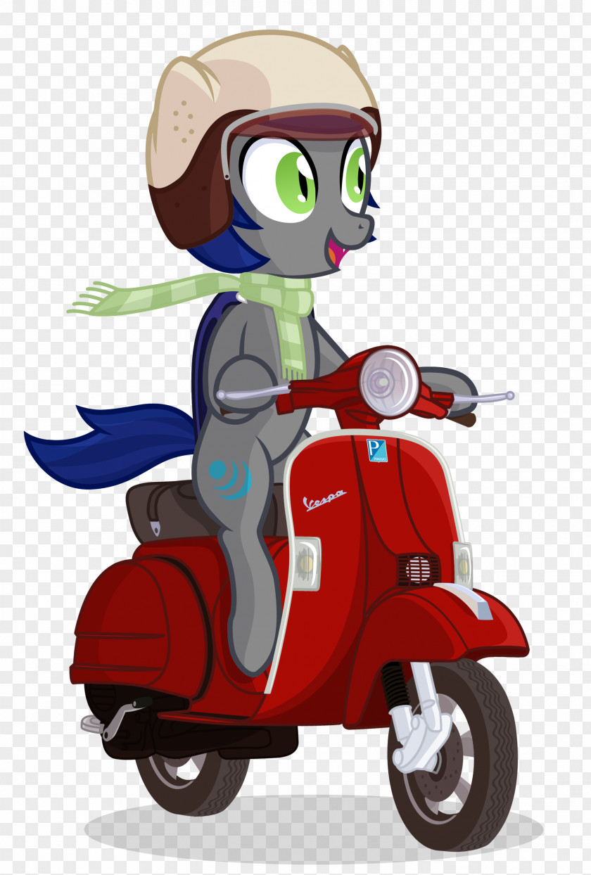 Vespa Scooter Pony Cartoon PNG