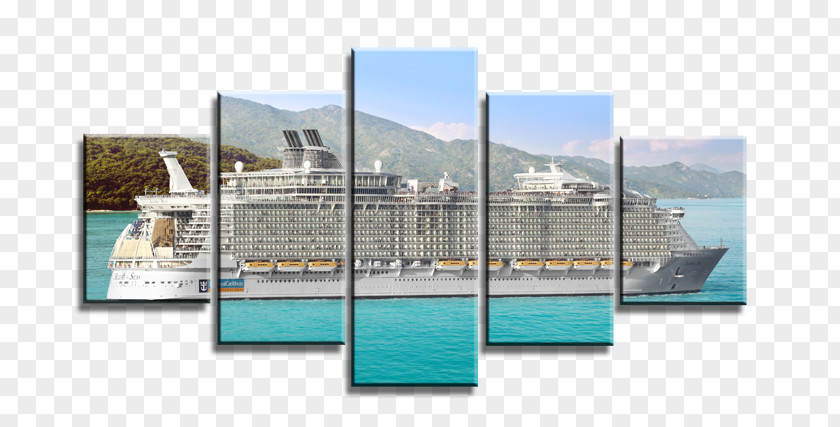 Canvas Print Caribbean Cruise Ship MS Allure Of The Seas Adventure PNG