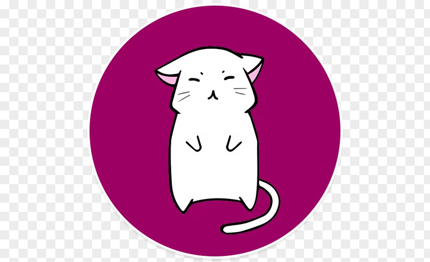 Cat Whiskers Telegram Meow Sticker PNG