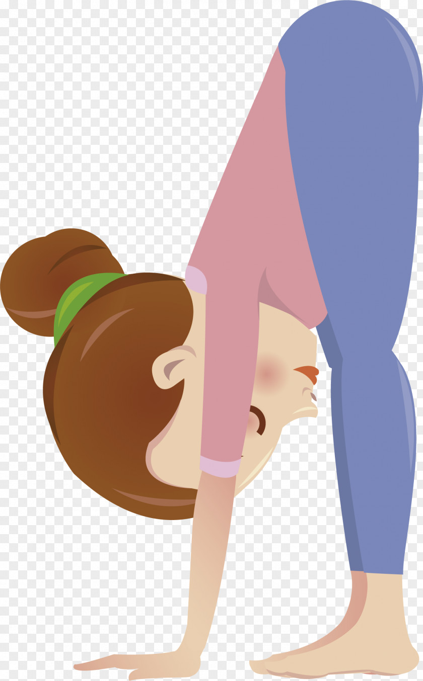 Lovely Yoga Figure Anti-gravity Thumb PNG