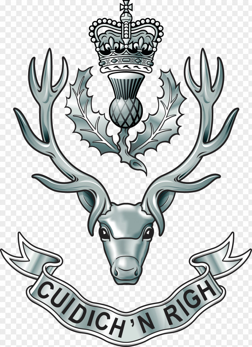 Royal Badge Queen's Own Highlanders (Seaforth And Camerons) Regiment Of Scotland Cameron PNG