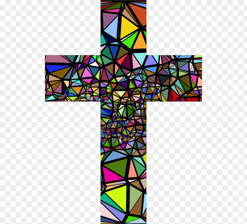 Catholic Window Stained Glass Christian Cross Clip Art PNG