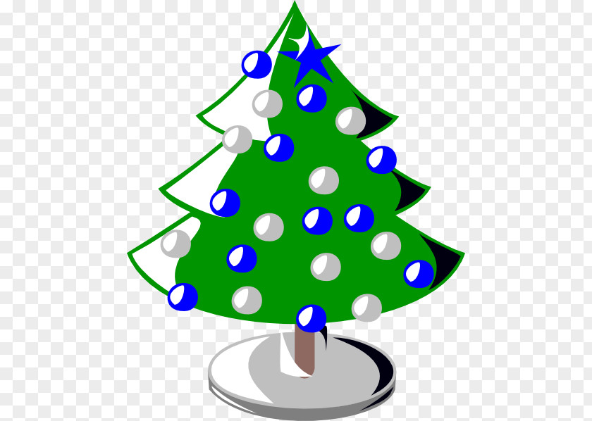 Christmas Tree BLUE Ornament Clip Art PNG