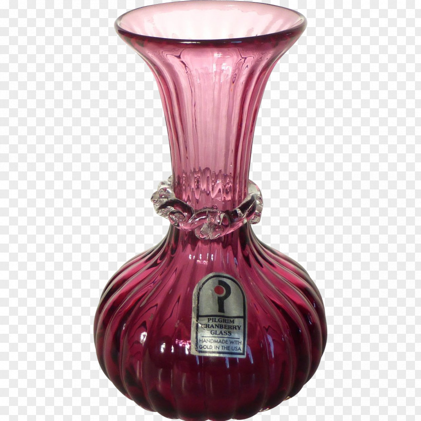 Cranberry Glass Punch Bowls Vase Art PNG