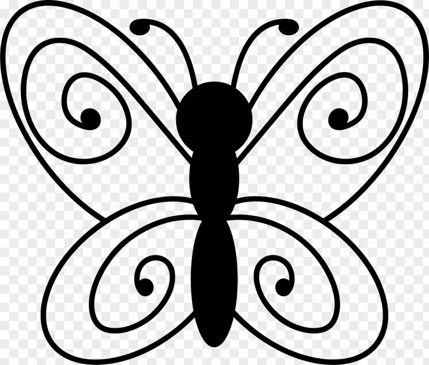 Doodle Brush Butterfly Animation Smiley Collage PNG