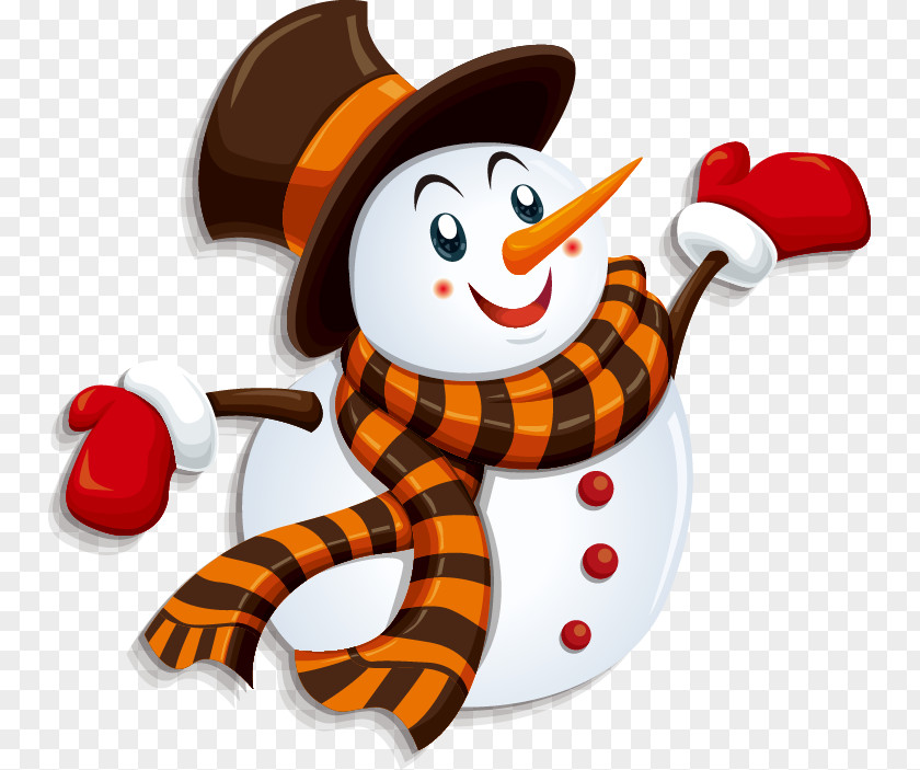 Hand-painted Cartoon Snowman Pattern Animation PNG