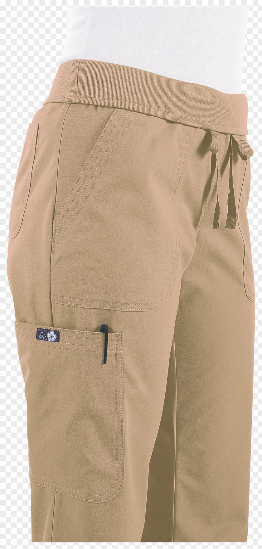 Koi Bermuda Shorts Waist Pants Khaki PNG