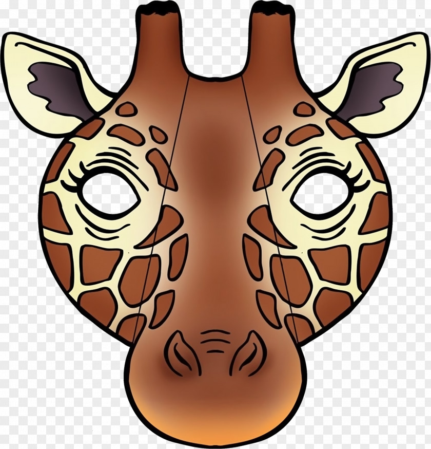 Mask Giraffe Coloring Book Halloween Clip Art PNG