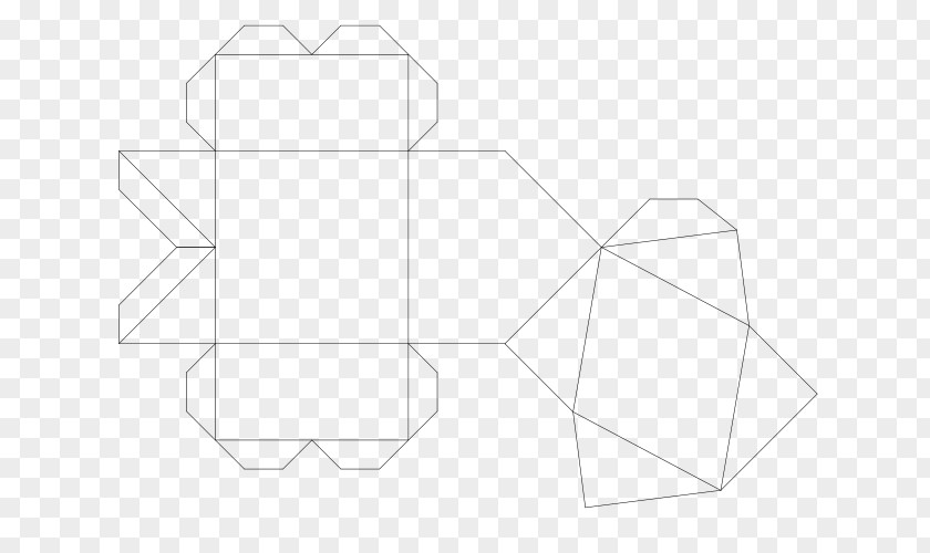 Paper K-dron Solid Geometry Net Polyhedron PNG