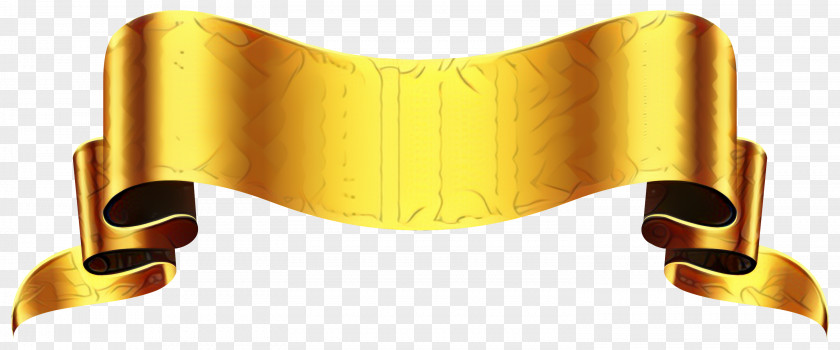 Yellow Ribbon Gold PNG
