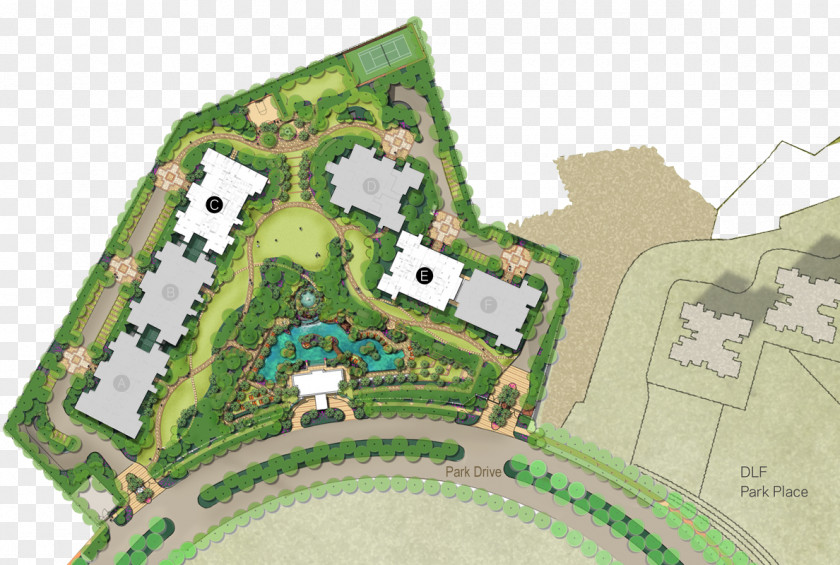 Masterplan DLF The Crest CREST Park Place Real Estate PNG