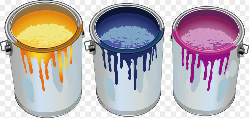 Paint Bucket Painting Cartoon Clip Art PNG