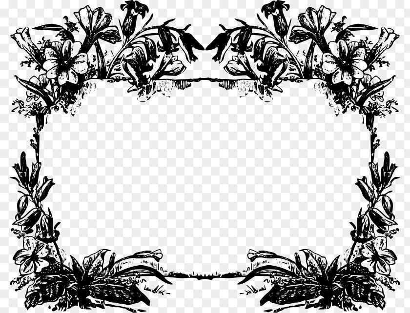 Design Black And White Picture Frames Clip Art PNG